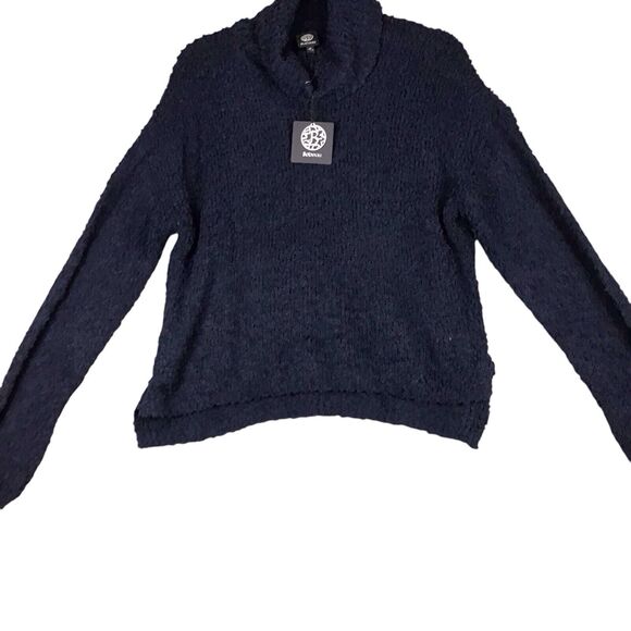 Bobeau Womens M Blue Funnel Neck Pullover Sweater Boucle Chunky Knit NWT - Picture 14 of 16